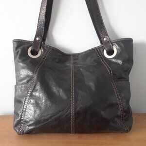 Fossil Black Leather Shoulder Bag